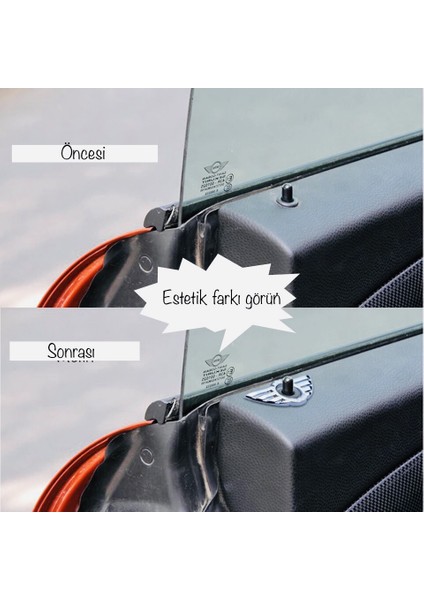 2'li Mini Cooper Kapı Kilit Pim Çerçeve Seti