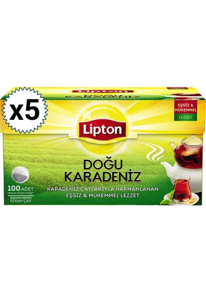 Doğu Karadeniz Demlik Poşet Çay 320 gr 100'LÜ x 5'li Set (500 Demlik)