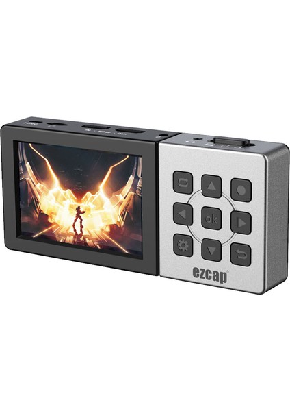 273 Hd Recorder Portable Full Hd 1080P 60Hz Tek Tuş 3.5 Inç Ekranlı Taşınabilir Bilgisayarsız Çalışan Video Kayıt Cihazı Mikrofonlu HDMI Video Recorder