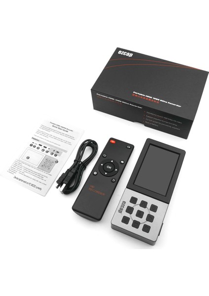 273 Hd Recorder Portable Full Hd 1080P 60Hz Tek Tuş 3.5 Inç Ekranlı Taşınabilir Bilgisayarsız Çalışan Video Kayıt Cihazı Mikrofonlu HDMI Video Recorder