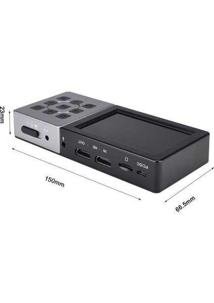 273 Hd Recorder Portable Full Hd 1080P 60Hz Tek Tuş 3.5 Inç Ekranlı Taşınabilir Bilgisayarsız Çalışan Video Kayıt Cihazı Mikrofonlu HDMI Video Recorder