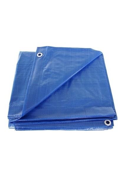 3X10 Metre Pvc Mavi Su Geçirmez Pullu Çadır Branda Tente Yağmurluk Gölgelik Çadır 4 Tarafı Dikişli