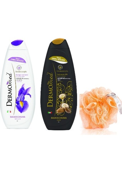 Bitki Özlü Duş Jeli Talc & Iris - Argan Yaglı 2X750 ml Set. Paraben ve Sls Içermez