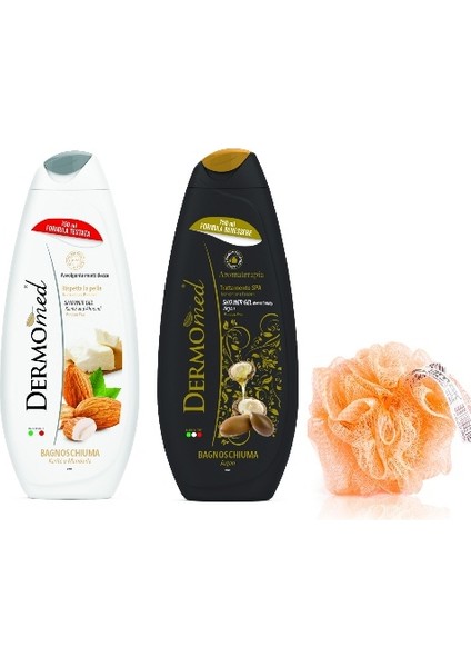 Bitki Özlü Duş Jeli Shea ve Badem & Argan Yaglı 2X750 ml Set. Paraben ve Sls Içermez