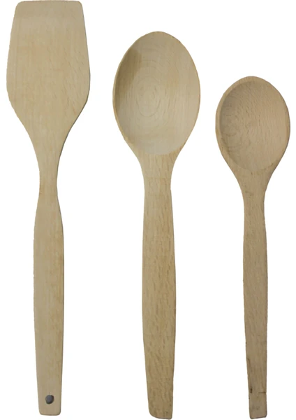 HC Shop Ahşap Kaşık ve Spatula Seti-Tahta Kaşık-Tahta Spatula Seti