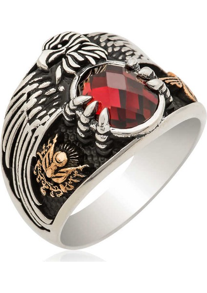 Gümüş Kartal Erkek Yüzük