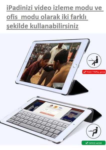 iPad Pro 11 Inç 3.nesil 2021 Resistance Smart Case Tablet Kılıfı 11 Inç Siyah