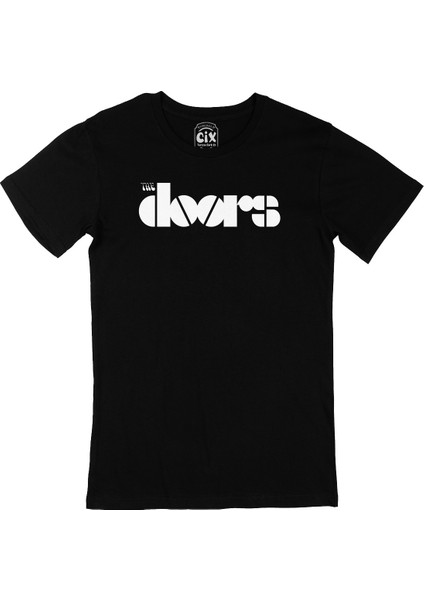 The Doors Logolu Siyah Tişört