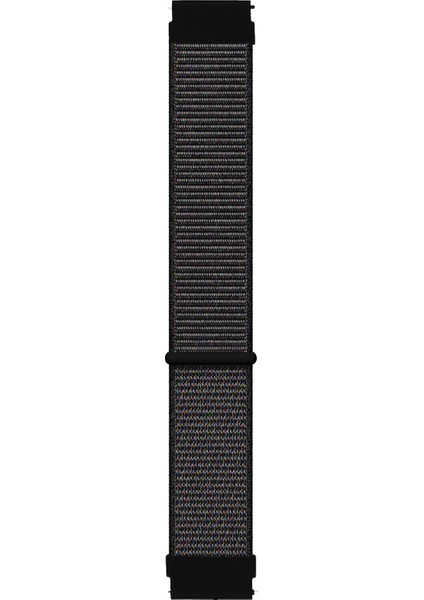 Samsung Galaxy Watch Active 2 44MM Hasırlı Kordon Woven Sport Loop Siyah