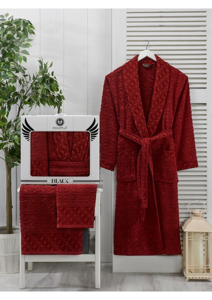 Vespira Şalyaka Erkek Bornoz Seti