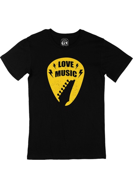 Love Music Siyah Tişört