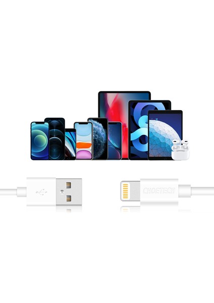 Lightning USB Şarj Kablosu MFI Lisanslı 1.2 Metre - IP0026 - Beyaz