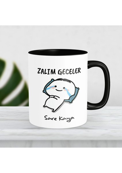 Kişiye Özel Hediye Isimli Zalım Geceler Baskılı Kupa Bardak 6460
