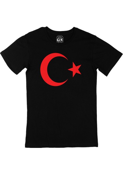 Türk Bayrağı Siyah Tişört