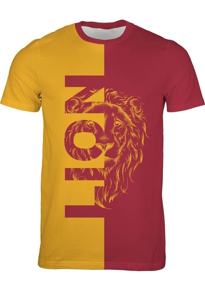 Sarı Kırmızı Aslan Tişört
