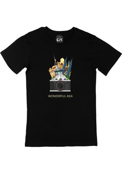 Wonderfull Asia Siyah Tişört