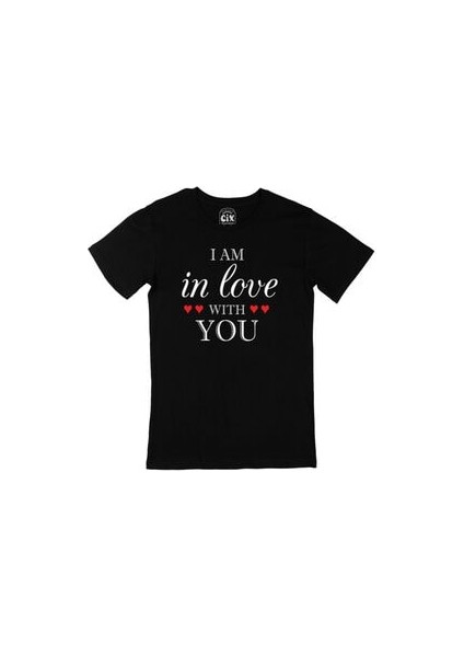 I Am In Love With You Siyah Tişört