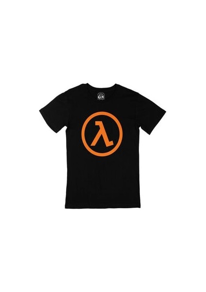 Half Life Logolu Siyah Tişört