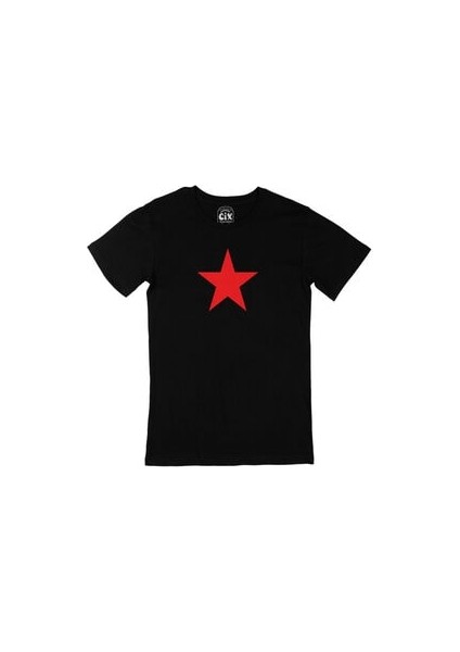Kızıl Yıldız Siyah Tişört