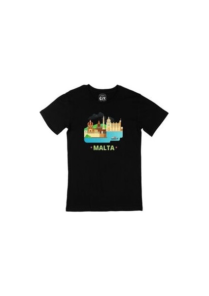 Malta Siyah Tişört