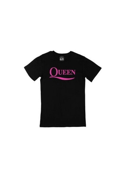 Pembe Queen Rock Siyah Tişört