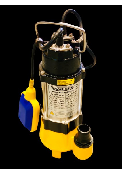 Vx - 35 M 0.35 Hp 1'1/2'' Pis Su Foseptik Parçalayıcı Dalgıç Pompa (Açık Fanlı)