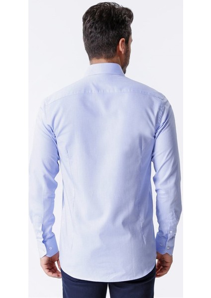 Erkek %100Pamuklu Armürlü Uzun Kollu Yarı Slim Gömlek, OT-C-20127 modelleri