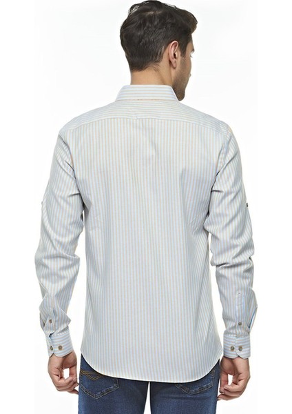 Oxford %100 Pamuklu Çizgili Slim Fit Uzun Kollu Gömlek,OT-C-20070 modelleri