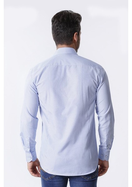 Ekose Uzun Kollu Mavi Klasik Yaka Regular Gömlek,OT-CP-20120 modelleri