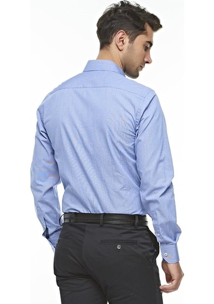 %100 Pamuk Premium Kumaş Lacivert Uzun Kollu Gömlek,OT-C-20142 modelleri