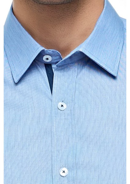 %100 Pamuk Premium Kumaş Lacivert Uzun Kollu Gömlek,OT-C-20142 fırsatları