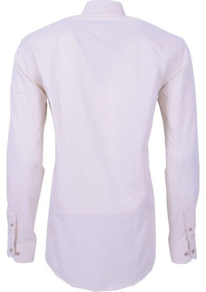 %100 Pamuk Bej Uzun Kollu Klasik Yaka Regular Gömlek,OT-C-20155 fırsatları