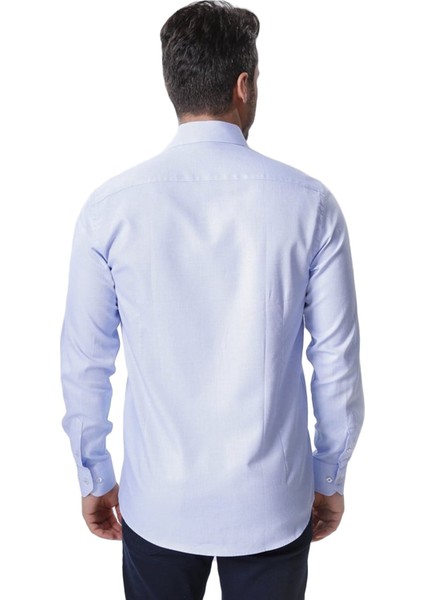 Oxford Pamuklu Açık Mavi Düz Regular Uzun Kollu Gömlek,OT-C-20156 fiyatları