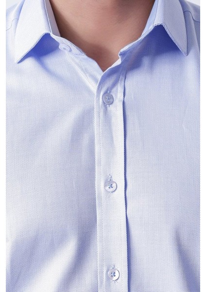 Oxford Pamuklu Açık Mavi Düz Regular Uzun Kollu Gömlek,OT-C-20156 fırsatları