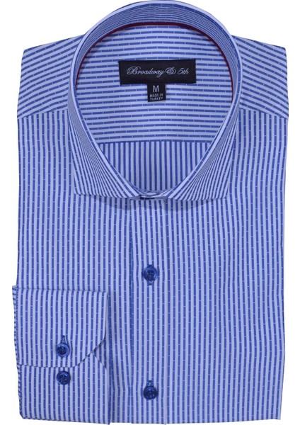 Erkek Çizgili Uzun Kollu İtalyan Yaka Gömlek, B5-011 fiyatları