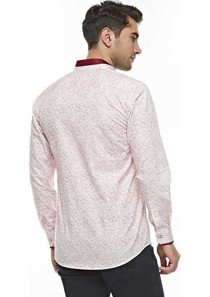 Erkek|Beyaz Bordo|Uzun Kollu|Regular|Pamuklu|Gömlek|OT-C-20090 modelleri
