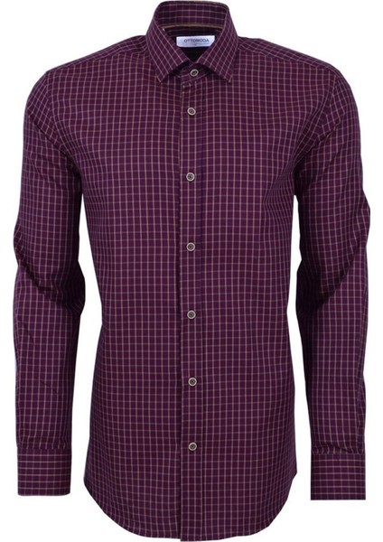 Ekose Kareli Uzun Kollu %100 Pamuklu Regular Gömlek,OT-C-20001 modelleri