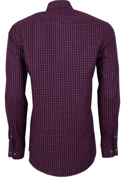 Ekose Kareli Uzun Kollu %100 Pamuklu Regular Gömlek,OT-C-20001 fırsatları