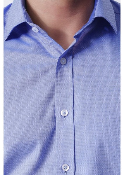 Erkek Saks Armürlü Uzun Kollu %100 Pamuklu Gömlek,OT-C-20042 fırsatları