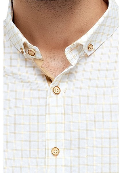 Ekose Kareli Uzun Kollu %100 Pamuklu Slim Fit Gömlek,OT-C-20005 indirimleri