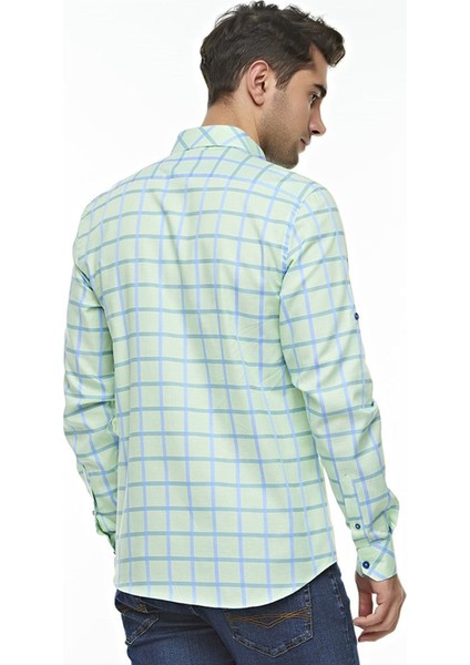 Oxford Ekose Kareli Uzun Kollu Düğmeli Yaka Gömlek, OT-C-20012 modelleri