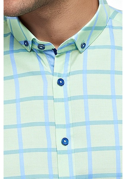 Oxford Ekose Kareli Uzun Kollu Düğmeli Yaka Gömlek, OT-C-20012 indirimleri