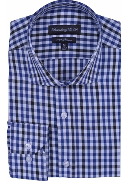 Ekose %100 Pamuklu Uzun Kollu İtalyan Yaka Regular Gömlek,B5-003 fiyatları