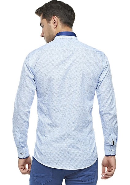 Erkek Desenli Uzun Kollu Pamuklu Regular Fit Gömlek, OT-C-20101 fiyatları