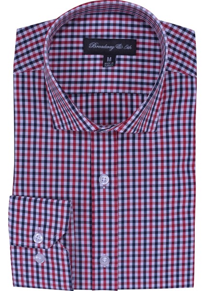 Ekose Kareli Uzun Kollu İtalyan Yaka Regular Gömlek,B5-014 fiyatları