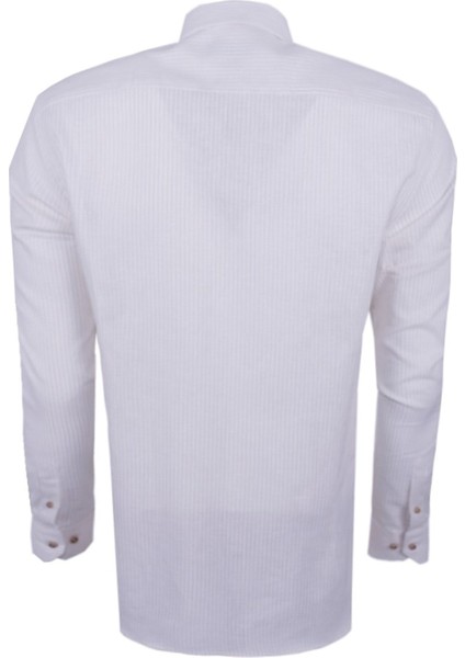 Bej Erkek Keten Düğmeli Yaka Uzun Kollu Regular Gömlek,OT-C-20015 fırsatları