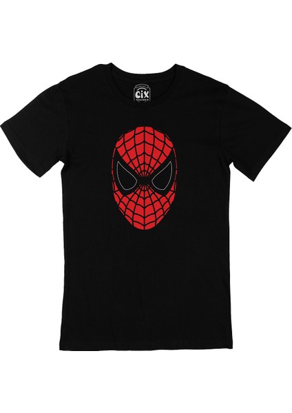 Spiderman Maske Siyah Tişört