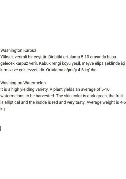 Washıngton Kara Karpuz Tohumu 50 Adet Tohum fiyatları