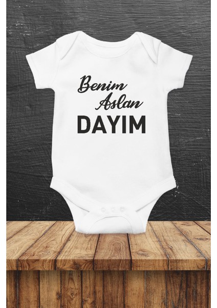 Benim Aslan Dayım Baskılı Bebek Body Zıbın