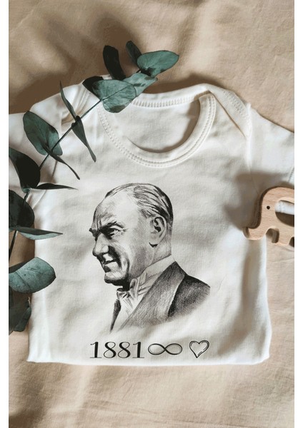 Atatürk 1881 Kısa Kol Organik Bebek Body